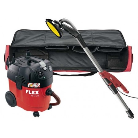Flex GE5 R TB-L  + VCE35LAC Giraffe Wall And Ceiling Sander with Segmented Edge and 35Ltr Dust Extractor 110V